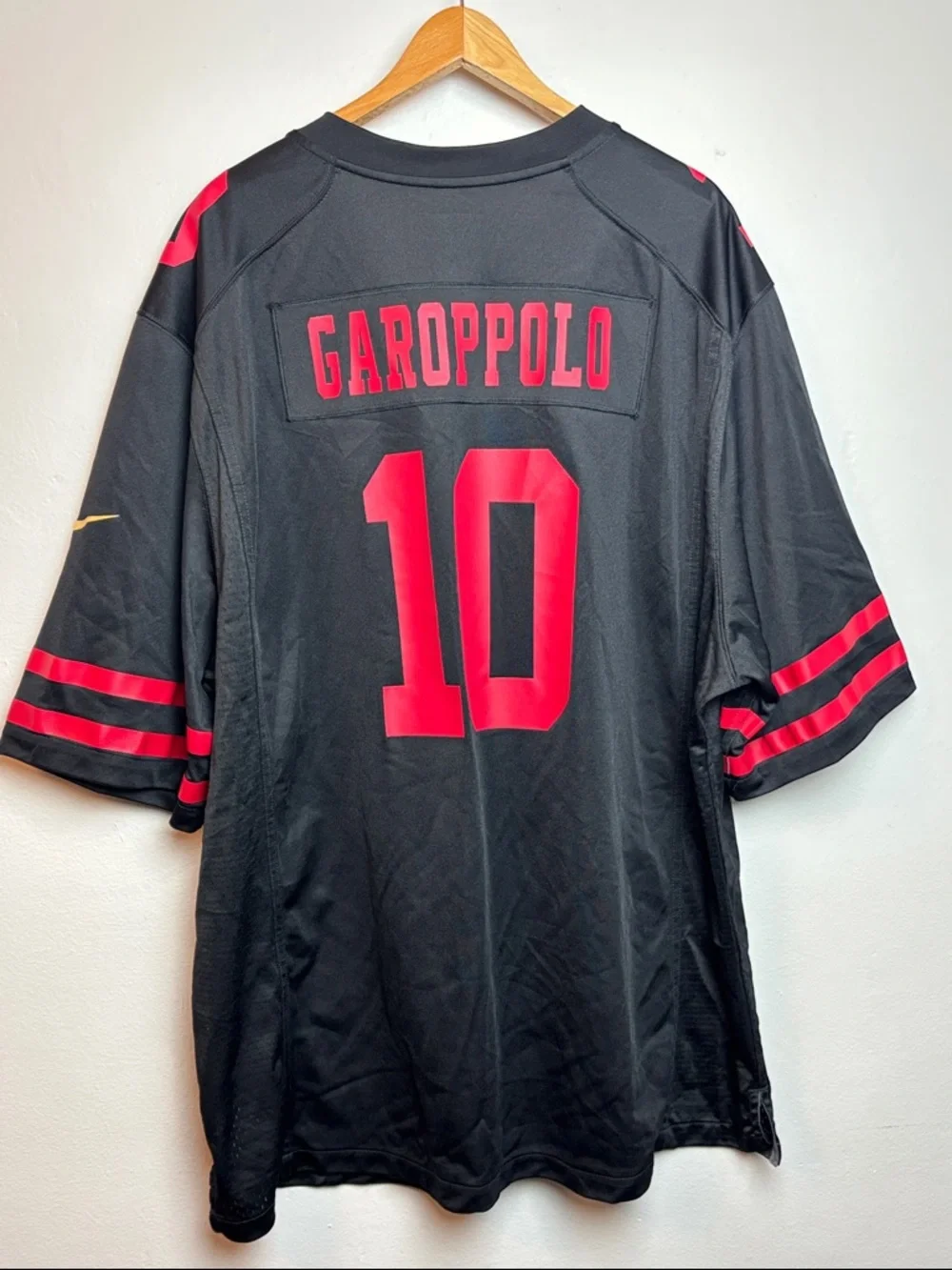 Nike On Field San Francisco 49ers Jimmy‎ Garoppolo #10 Black Jersey Men’s 3XL
